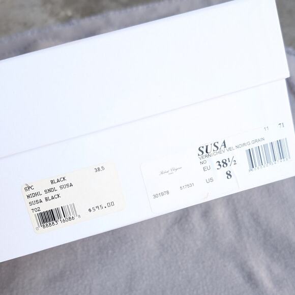 Robert Clergerie x Self-Portrait Black Patent Leather Block Heels Pumps, size 8 - Picture 6 of 6